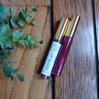 Ruby Perfect Pout Lip Gloss by Clean Beauty by joy. This creamy formula is long-lasting, moisturizing, and made with truly safe ingredients. The organic, vegan, gluten free ingredients are high-performing and are not sticky or tacky. Clean and safe makeup. 