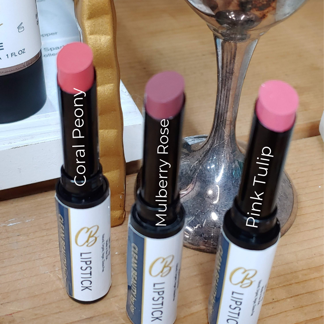 Clean Beauty By Joy Luxe 'n Lavish Lipsticks. Creamy, long lasting, full color. Made with vegan, organic, truly safe ingredients.